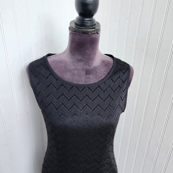 Banana Republic Womens Black Lace Sleeveless Dress Nylon Lined Sz 6 - Picture 2 of 14